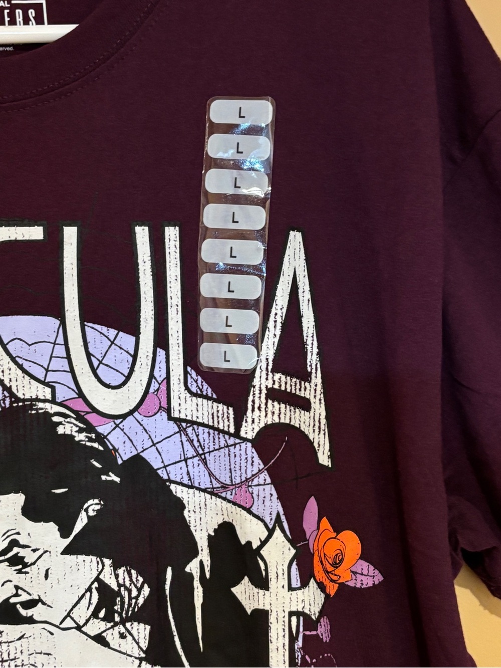 Universal Monsters Tee — Deep Plum with White Print - Picture 2 of 7